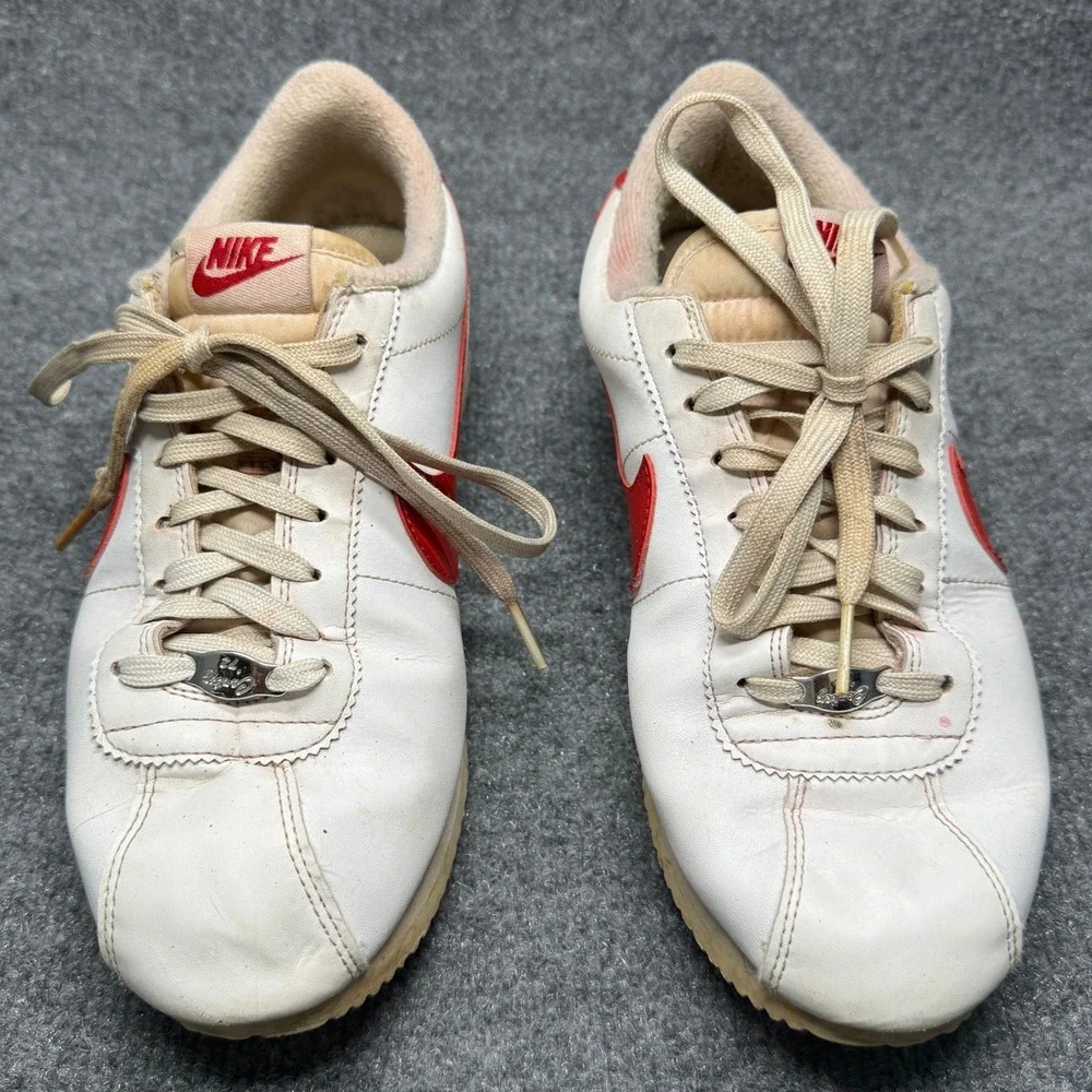 Nike Cortez Basic Mens 9 White Red Blue Forrest Gump Retro Sneakers 819719-103